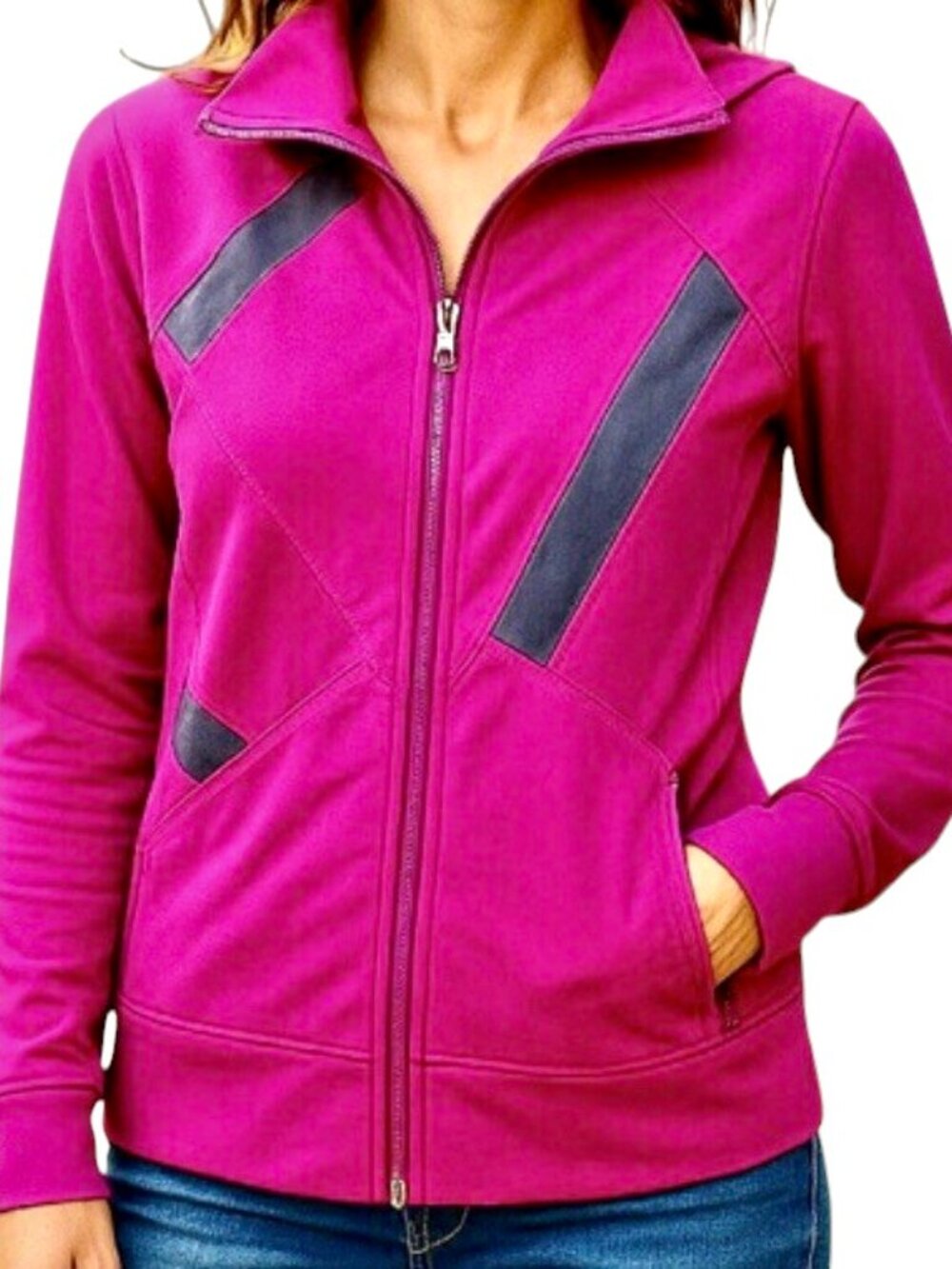 Lululemon Jacket Full Zip Collar Zipper Pockets size 6 Rare